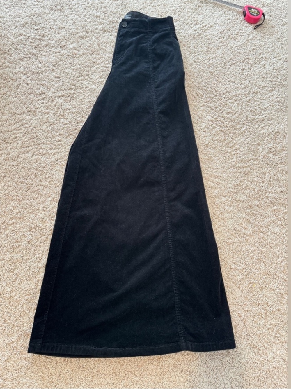 Anthropologie Black Wide-Leg Corduroy Trousers - Picture 4 of 6